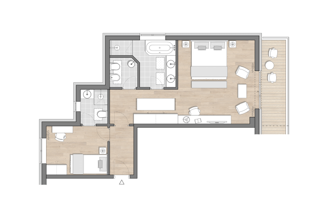 Appartement Bürstegg Zimmerplan