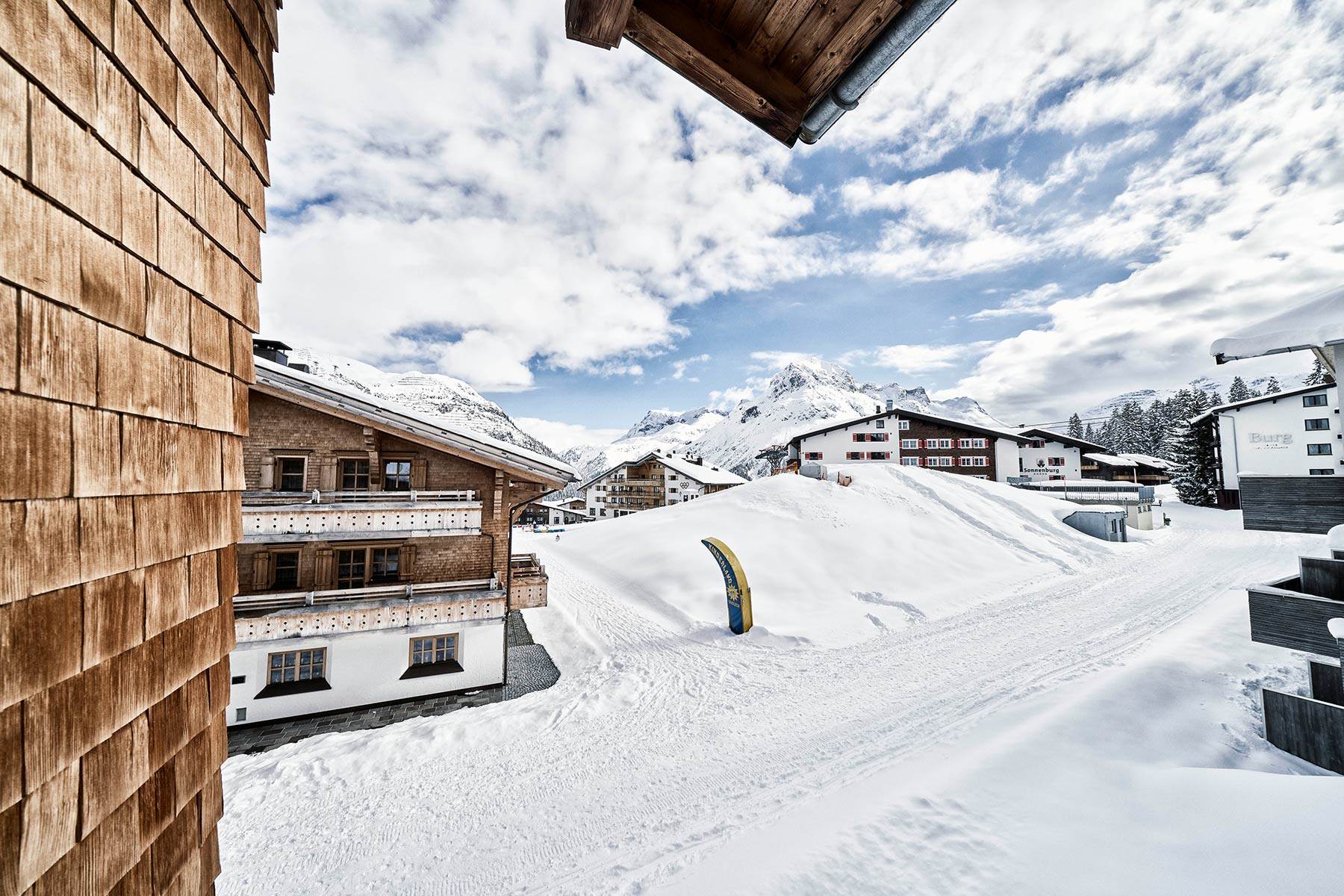 Kriegerhorn Appartement Ausblick Winter